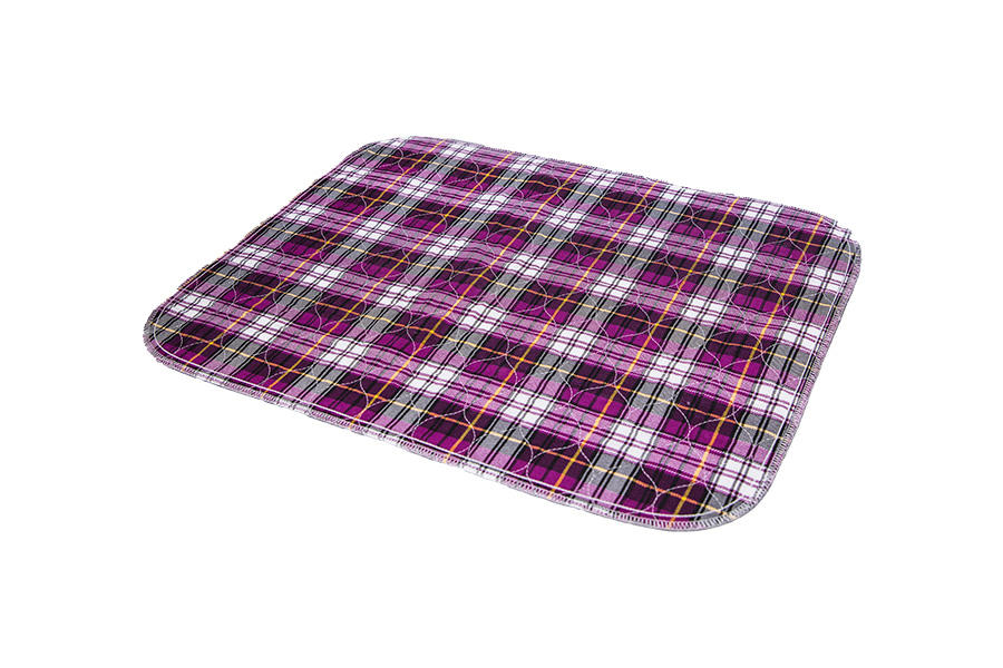 Polyester Cotton Cloth Printing-Purple And White Grid Puppy Pee Pad