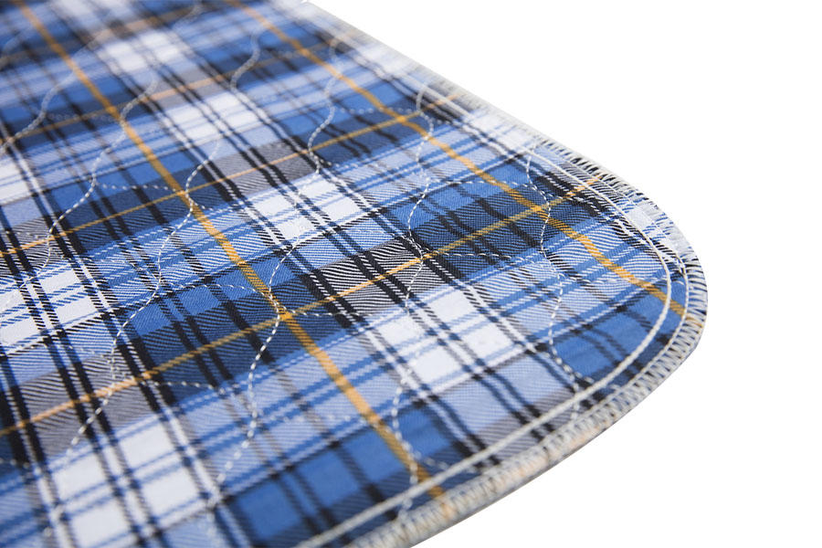 Polyester Cotton Cloth Printing-Blue And White Grid TPU film Incontinence Pad