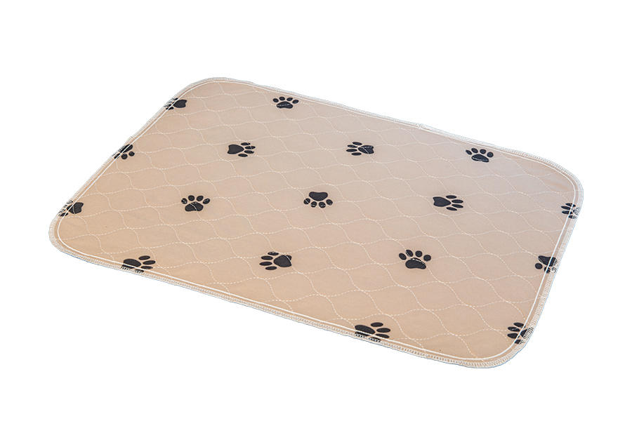 Monochrome Printing-Deep Coffee Printed Black Dog Paw Non-Slip Dispensing Puppy Pee Pad