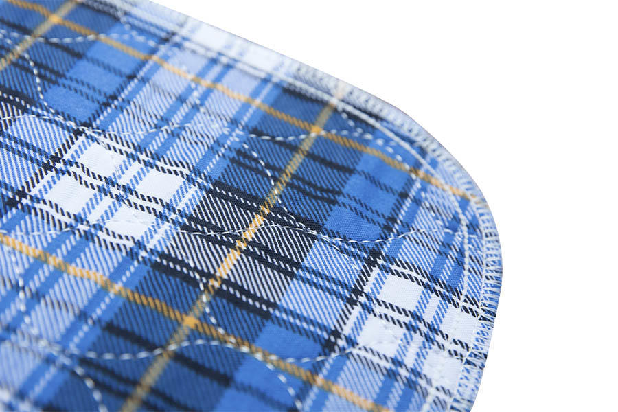 Polyester Cotton Cloth Printing-Blue And White Grid TPU film Incontinence Pad